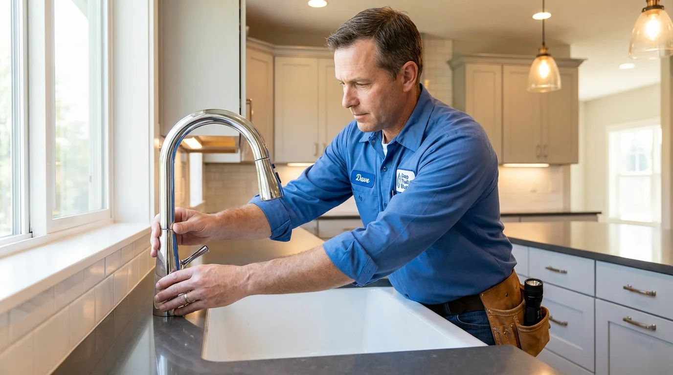Kitchen faucet installation by Johns Plumbing LLC in Joliet